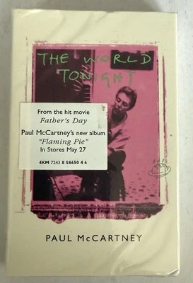 PAUL McCARTNEY Factory Sealed Cassette Single THE WORLD TONIGHT LOOKING FOR YOU - Image 1 of 2