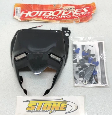 Hotbodies Racing Sportbike SBK ZX6R Gloss Black ABS Undertail Built-In LED Ninja - Image 1 of 4