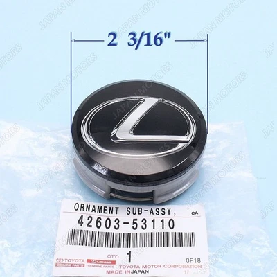 Genuine Toyota LEXUS LS460  IS250 ES350 RX450h  Black Wheel Center Hub Cap – 1pc - Image 1 of 4