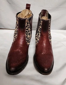 Freebird by Steven Damen-Stiefeletten weinrot abgenutzt Leder Größe 9 - Bild 1 von 12