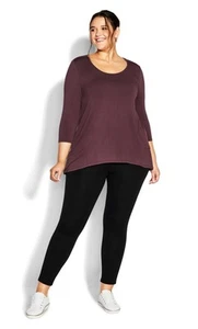Women's Plus Size Pull On Ponte Pant Black - Picture 1 of 6