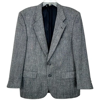 Blazer de lana Burberrys gris espiga a cuadros abrigo deportivo Kent Shop 42R de colección Foto 1 de 4