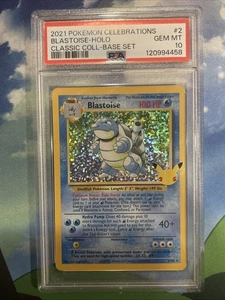 2021 POKEMON CELEBRATIONS CLASSIC COLLECTION #2 BLASTOISE HOLO PSA 10 2/102 - Picture 1 of 2