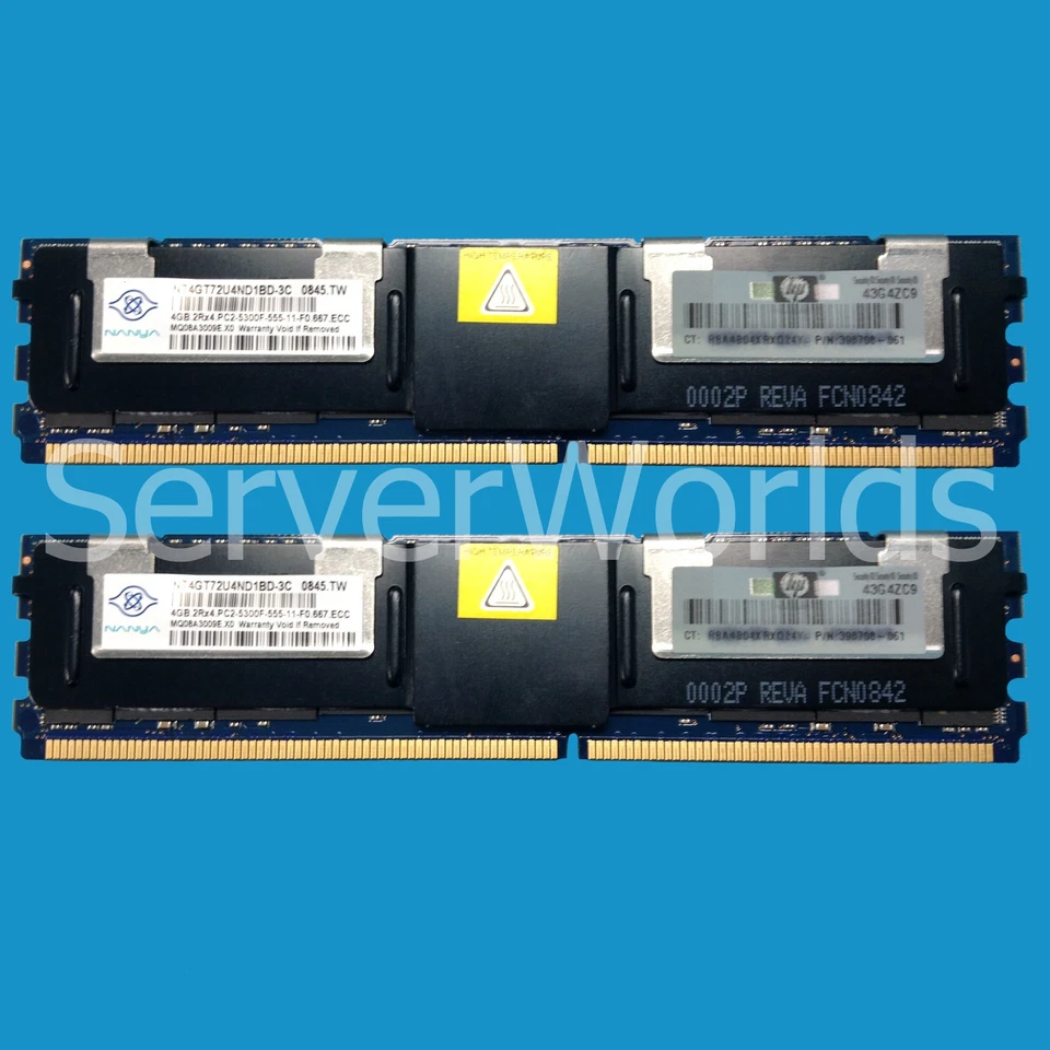 HP 397415-B21 8GB PC-5300 Memory Kit  398708-061 - Image 1 of 1