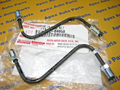 Toyota Tacoma Right and Left Front Brake Line Tubes Metal OEM 2005-2011 - Image 1 of 4