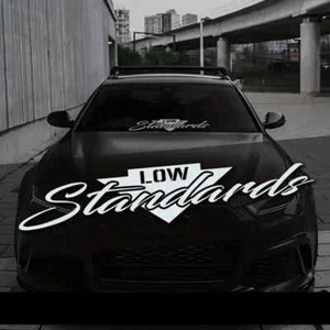 Pegatina JDM de coche grande de bajos estándares - calcomanía de ventana DUB Euro Slammed Stance - Imagen 1 de 3