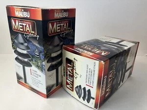 NOS Malibu LT13 schwarz Metall Niedervolt 7 Watt Außenleuchte 3 Ebenen in Box - Bild 1 von 4