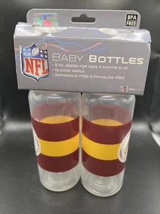NFL Baby Bottles, 9oz (250ml) Silicone Nipple Bottle, 2-Pack - Picture 1 of 7
