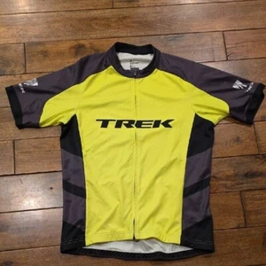 Men's Bontrager Trek Full Zip Short Sleeve Cycling Jersey Yellow Black Large - Picture 1 of 5