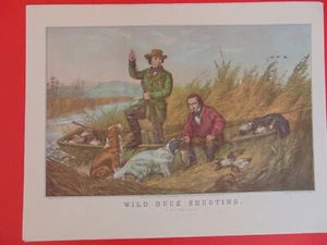 Currier & Ives Print WILD DUCK SHOOTING - Bild 1 von 1