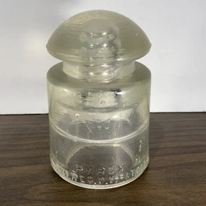 VTG Pyrex N T.M. Rec. U.S. Pat. Off. Clear Glass CSA Insulator Made in USA - Picture 1 of 6