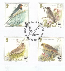 Manx Song Birds Endangered Species GB Isle of Man Used 2000 ON PIECE (147123) - Picture 1 of 1