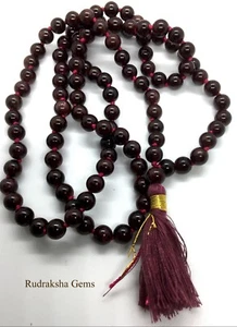 GRANATE JAPA MALA 108+1 CUENTAS ROSARIO HINDÚ YOGA MEDITACIÓN MEJORAR LA FUERZA CORPORAL - Imagen 1 de 5
