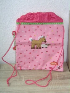 Scout Rucksack für Kita Kinder rosa mit Pferd Pony und Schaf wie Turnbeutel - Bild 1 von 3