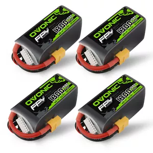 4X Ovonic 1300mAh 6S Lipo Akku 22.2V 100C XT60 für 5'' Drohnen FPV Quad Drohne - Bild 1 von 6
