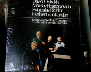 OISTRAKH, ROSTROPOVICH, RICHTER, VON KARAJAN, BEETHOVEN TRIPLE C CONCERTO C - Picture 1 of 2