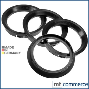 4x Zentrierringe 76,0 x 65,1 mm schwarz Felgen Ringe Made in Germany - Picture 1 of 3