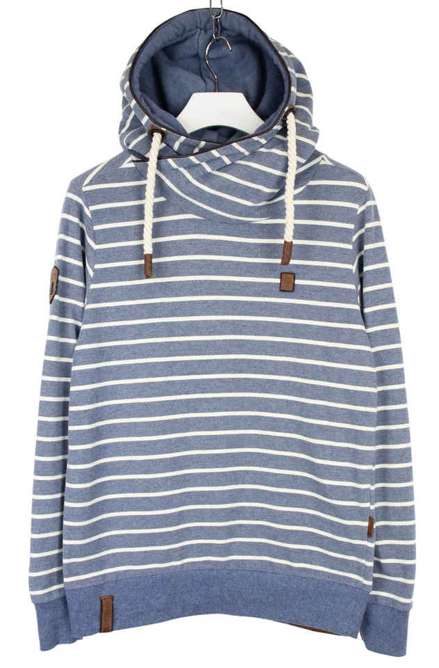 Sudadera NAKETANO Para Hombre Grande Con Patrón Rayado En Mezcla Marina - Imagen 1 de 4