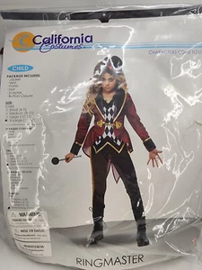 RINGMASTER CHILD COSTUME BY CALIFORNIA COSTUMES SIZE X-LARGE (12-14) - Picture 1 of 7