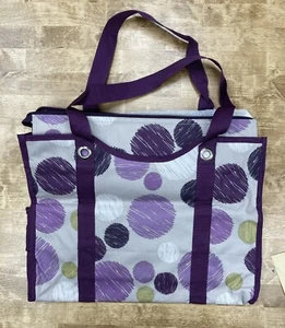 Thirty-One All Day Organizing Tote-Sketchy Dot-NEW-SHIPPING INCLUDED - Picture 1 of 5