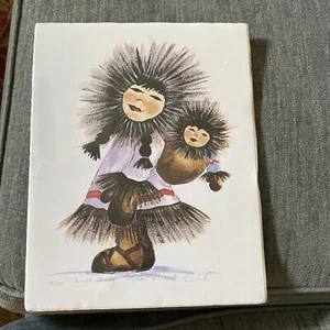 “Bundle of Joy” Signed 39/500 Christina Eid Inuit Art Print - Picture 1 of 4