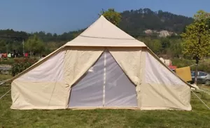 1 PC Glamping Bell Tent Yurt Waterproof Cotton Canvas Family Camping Out - Picture 1 of 6