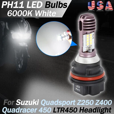 Bombilla LED PH11 para Faro Suzuki Quadracer 450 LTR450 Quadsport Z250 Z400 LTZ Foto 1 de 4