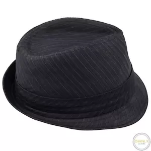 Goorin Bros. Grey Polyester Rayon Striped Small Bill Trilby Hat S - Picture 1 of 10
