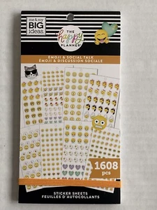 *Brand New* The Happy Planner Value Sticker Book Emoji & Social Talk 1608 Pieces - Picture 1 of 2