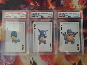 1998 Pokemon Stadium Blue Squirtle, Wartortle + Blastoise PSA 9,10,10 Sequential - Imagen 1 de 7