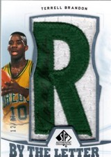 2013-14 SP Authentic By the Letter Sigs Terrell Brandon (Letter R) Auto /75