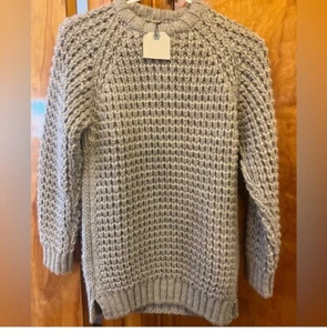 Zara Boys Sweater Size 10 Wool Sweater Grey Beige - Picture 1 of 7