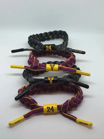 1 (One) Kobe Bryant AKA Black Mamba Braided Shoestring Bracelet 2 To Choose From Cover