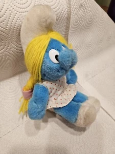 PEYO FIGURA DE PELUCHE PITUFA FIGURA DE COLECCIÓN PITUFO 1995 aprox 23 cm en total - Imagen 1 de 5