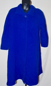 Vtg Wool Dress Coat Womens Size 8 10 M Petite Blue Jacket 8P 10P Medium USA - Picture 1 of 3