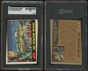 1962 Topps Mars Attacks #1 The Invasion Begins SGC A - Picture 1 of 1