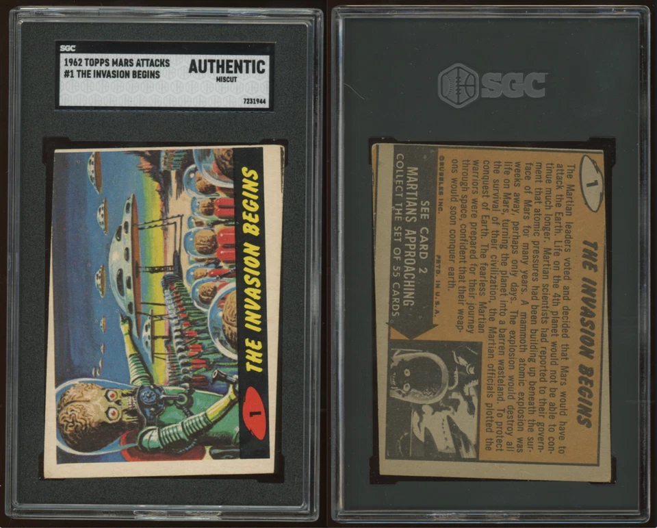 1962 Topps Mars Attacks #1 The Invasion Begins SGC A - Image 1 of 1