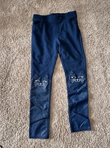Girls 10 Cat Leggings Navy Blue 365 Kids Faux Leather NWOT - Picture 1 of 5