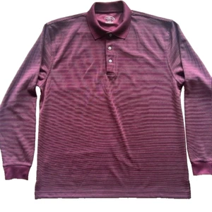 Champions Tour Herren Golfshirt L weinrot schwarz gestreift - Bild 1 von 7