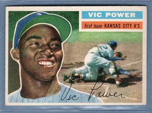 1956 Topps #67 Vic Power (GB) EX  GO460