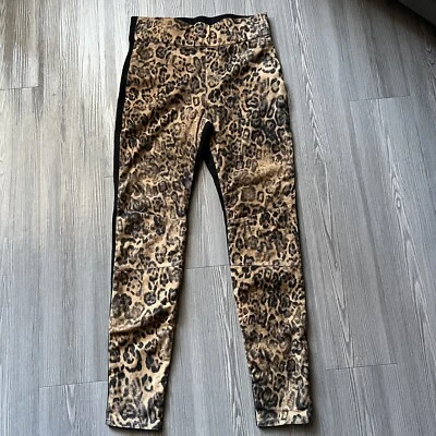 AS by DF Leggings Womens Small Leopard Print Part Leather - Image 1 of 4