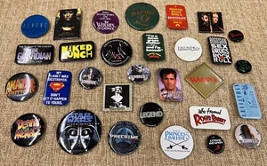 30 Official Promo Movie Pin Button Lot 80s 90s Princess Bride Wizard of Oz +++++ - Picture 1 of 13