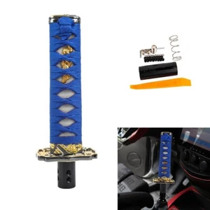 Katana Samurai Sword Metal Blue/White Universal Automatic Gear Shift Knob 200mm - Picture 1 of 7