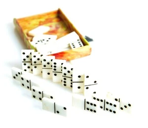 1960s Vintage Soviet Russian USSR plastic domino game in box travel - Picture 1 of 5