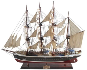 Luxus Segelschiff Pamier mit Ständer 97 cm - Modellschiff Modellboot Handarbeit - Bild 1 von 5