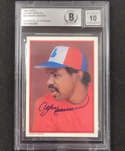 Andre Dawson signed 1984 Topps Glossy Send-Ins #35 card Beckett BGS BAS 10 auto - Picture 1 of 2