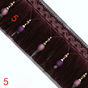 1M Curtain Fringe trim Beaded Tassel DIY Sewing Trimming Home Upholstery Decor - Picture 1 of 22