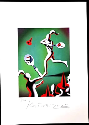 Mark Kostabi - 70x50 cm - mit einem knick -  Limitierte Auflage - Nr.23/50 - Bild 1 von 4