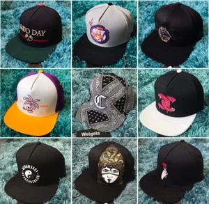 NEU Mode Baseball Caps flache Krempe verstellbar Druckknopflasche Mütze mit Stickerei Logo - Bild 1 von 48