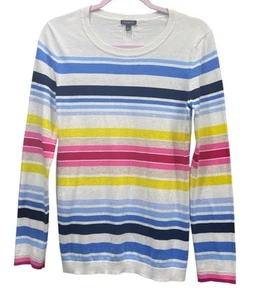 Talbots Colorful Sweater Button Details Down Back Size Small - Picture 1 of 6